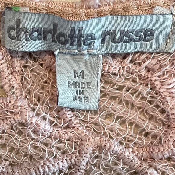 Vintage charlotte russe dusty Rose Fringe Tank Vest Medium - Picture 4 of 4